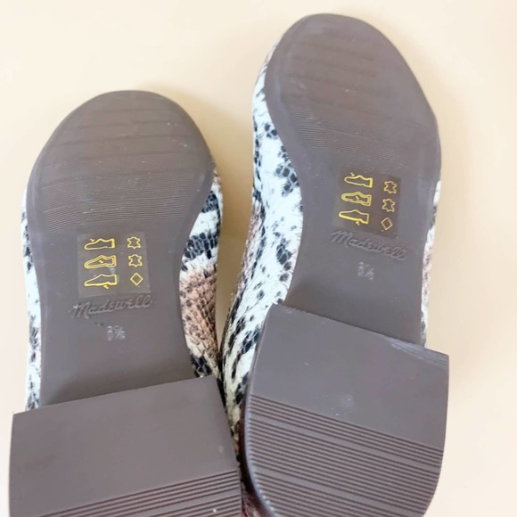 Madewell Women's The Adelle Ballet Flat in Snake Embossed Leather Size 6.5 - Picture 7 of 7